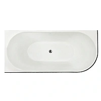 Ванна акриловая Royal Bath Nero RB710302BL-L-CH/RB710302BL-R-CH, 170 x 78 см, левая/правая, цвет белый/черный