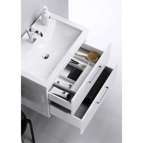 Тумба под раковину подвесная Aqwella Манчестер 70 см 2 ящика MAN01072 (детальная фотография), подвесная, пристенная