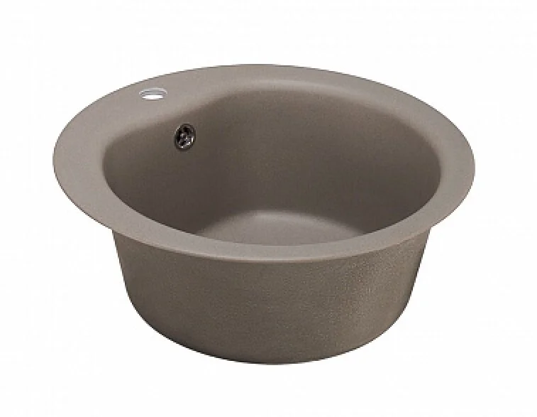 Мойка для кухни Акватон Мида 51 см серый шелк 1A712732MD250 (детальная фотография), округлой формы