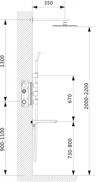 Душевой набор Timo Petruma Хром SX-5049/00SM (детальная фотография), хром