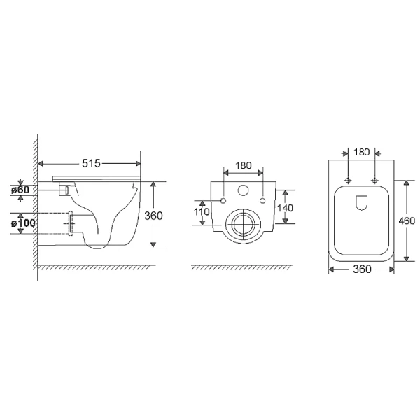 Унитаз подвесной Azario Flavia быстросъемное сиденье AZ-0076-UQ1 (детальная фотография), без бачка, со скрытым бачком index_1
