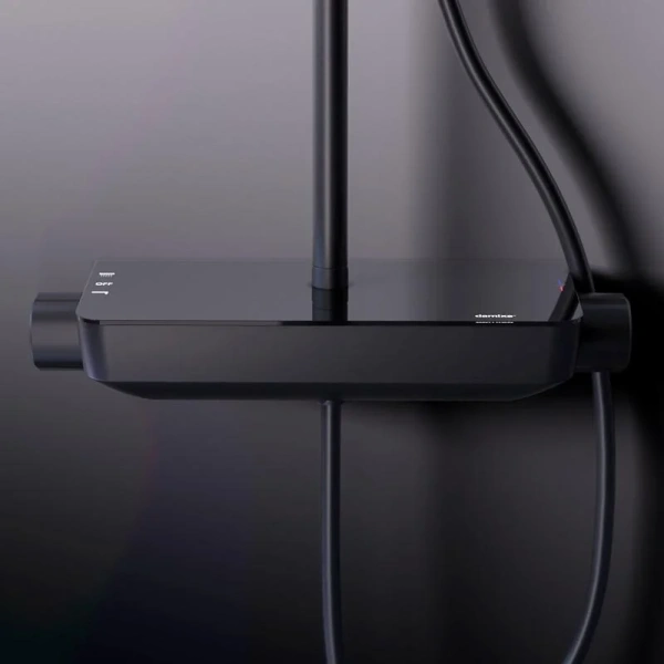 Душевая стойка Damixa Scandinavian Pure черная 936780300 (детальная фотография), рычажные