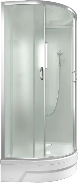 Душевая кабина Erlit Comfort 90х90 см белая задняя стенка ER350926-C3-RUS (детальная фотография), со средним поддоном