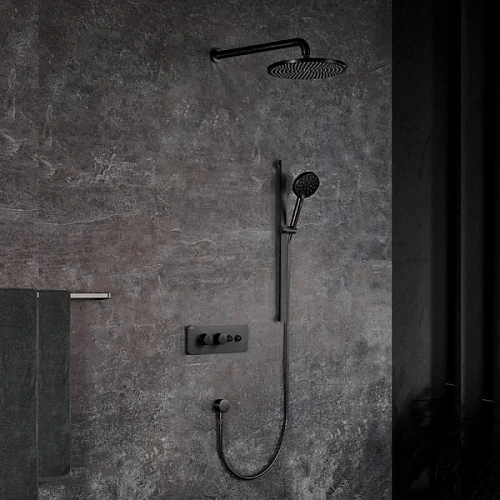 Душевой комплект Black&White Universe оружейная сталь - фото 2
