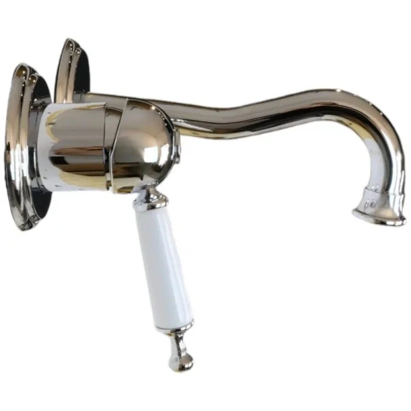 Смеситель для раковины Migliore Oxford хром 19132 (детальная фотография), классические, ретро, с элементами керамики, декорированные