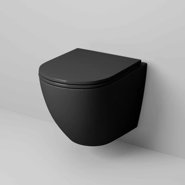 Унитаз подвесной Grossman черный матовый GR-4457BMS (детальная фотография), современные, hi-tech, круглые