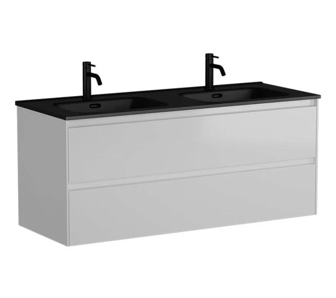 Тумба с раковиной подвесная Sancos Cento CN120-2W 120 см с ящиками (детальная фотография), 120 см