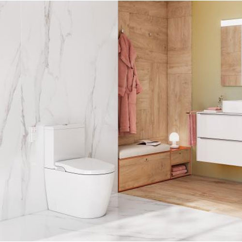 Унитаз компакт Roca Inspira In-Wash белый, с функцией биде 80306L001 (детальная фотография), с бачком