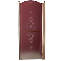 Душевая дверь в нишу Migliore Diadema 80 см профиль хром стекло матовое декорированное правая