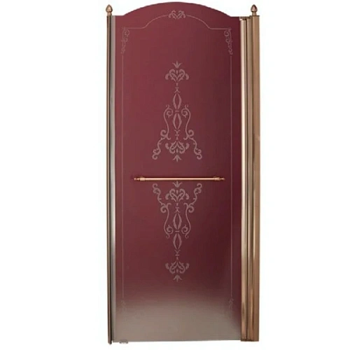 Душевая дверь в нишу Migliore Diadema 80 см профиль хром стекло матовое декорированное правая - фото 1