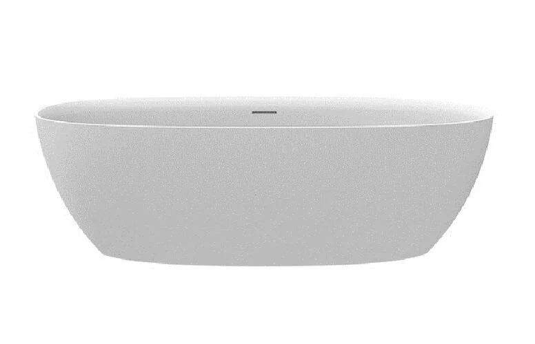 Ванна каменная Roca Ariana 165 х 75 см 248470000, литой мрамор Stonex, овальная, белая (детальная фотография), искусственный камень index_1