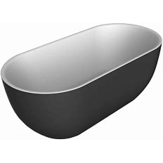 Ванна акриловая BelBagno 170х80 см белый глянец/чёрная матовая