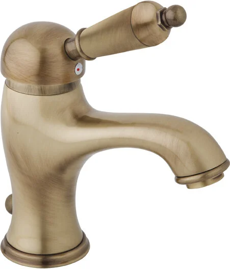 Смеситель для раковины Cezares Elite бронза, ручка металл ELITE-LSM1-02-M (детальная фотография)