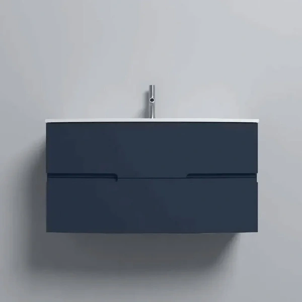 Тумба под раковину подвесная Jacob Delafon Nona 100 см глянцевый темно-синий EB1889RU-G98 (детальная фотография), подвесная, угловая