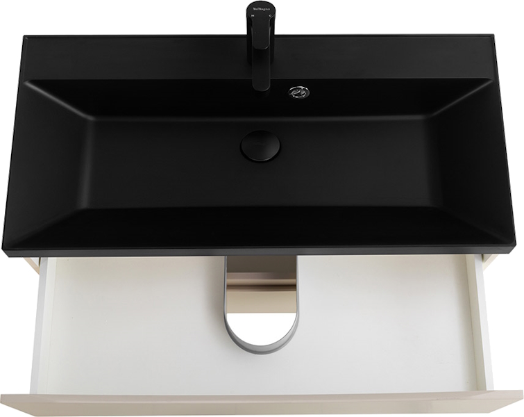 Тумба под раковину подвесная BelBagno Marino 80 см бежевая матовая MARINO-800-2C-SO-CO-P (детальная фотография), комплект (набор)