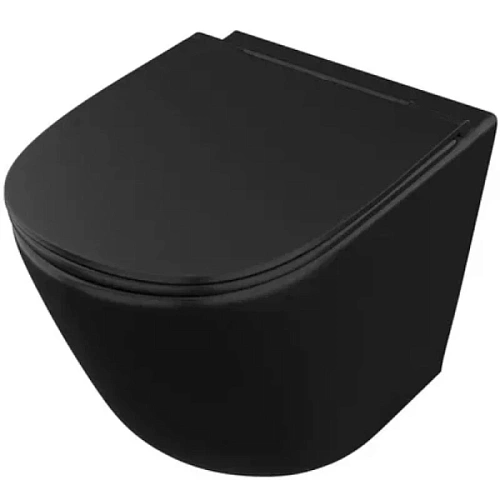 Унитаз подвесной OWL 1975 Vind Cirkel-H Matt Black черный - фото 2