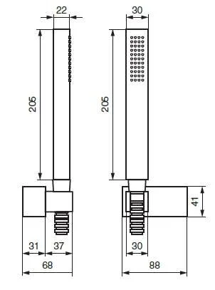 Душевая лейка Emmevi 131 (детальная фотография), душевые комплекты, наборы