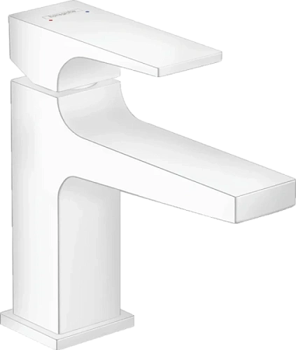 Смеситель для раковины Hansgrohe Metropol матовый белый - фото 2