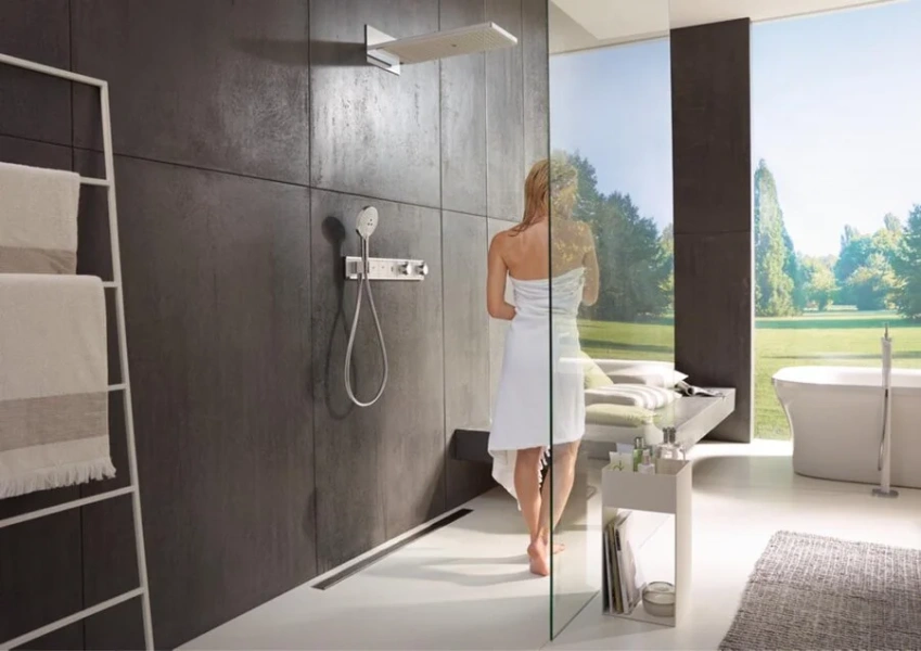Верхний душ Hansgrohe Rainmaker Select 24011400 с тремя типами струи (детальная фотография) index_1