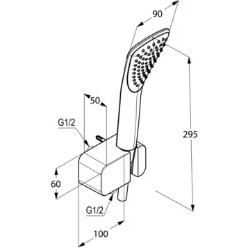 Душевой комплект Kludi Fizz хром 6767005-00 (детальная фотография), душевые комплекты, наборы