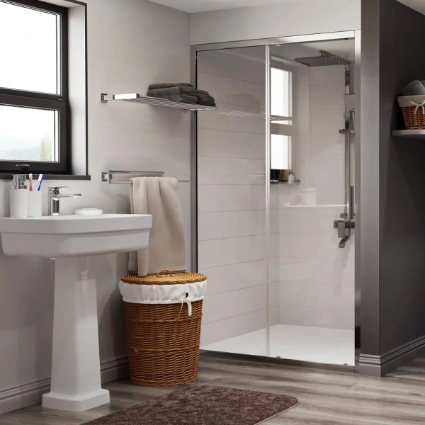 Душевая дверь WasserKRAFT Main 110 см профиль хром 41S13 (детальная фотография), 110 см