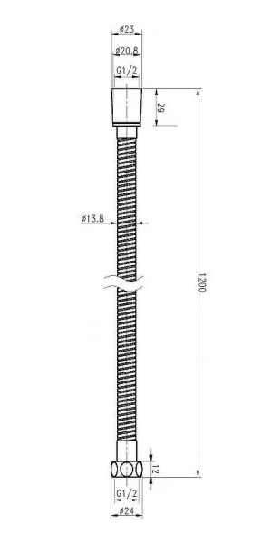 Шланг для душа Cezares CZR-FMM-120 металлизированный (детальная фотография), шланги для душа