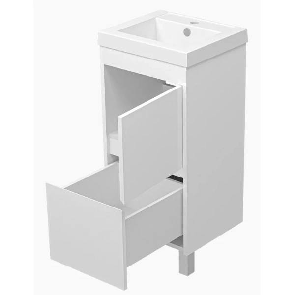 Тумба под раковину напольная Misty Алиса 50 см белая Э-Али01050-0112Я (детальная фотография), напольная, пристенная