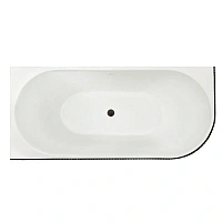 Ванна акриловая Royal Bath Nero RB710302BL-L-BL/RB710302BL-R-BL, 170 x 78 см, левая/правая, цвет белый/черный