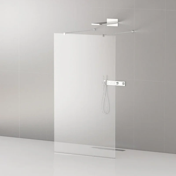 Душевая перегородка Cezares Liberta 125 см алюминиевый профиль LIBERTA-L-2-125-120-C-NERO (детальная фотография)