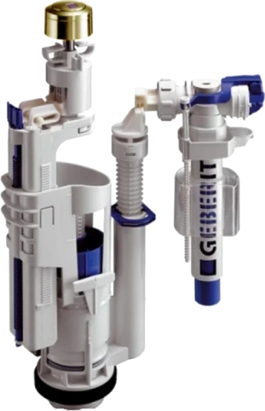 Механизм смыва для бачка Kerasan золото 7509K1 (детальная фотография)