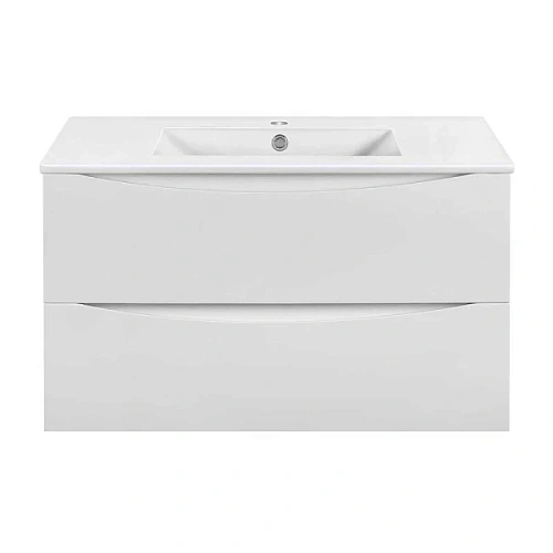 Тумба под раковину подвесная Vincea Mia Slim 90 см белый глянец - фото 7