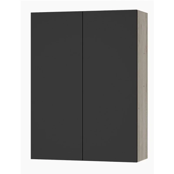 Шкаф подвесной Misty Поло 60 см антрацит/дуб Галифакс белый О-Пол08060-014По (детальная фотография), современные, hi-tech