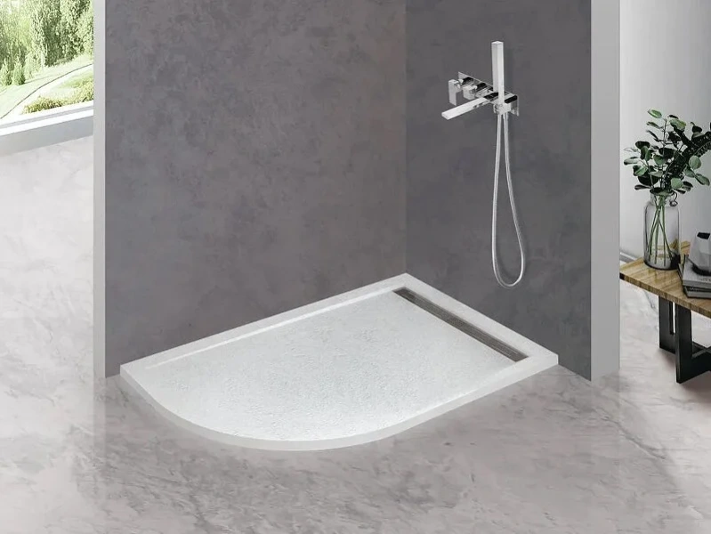 Душевой поддон Cezares Tray 100х80 см белый правосторонний TRAY-AS-RH-100/80-30-W-R (детальная фотография), асимметричные