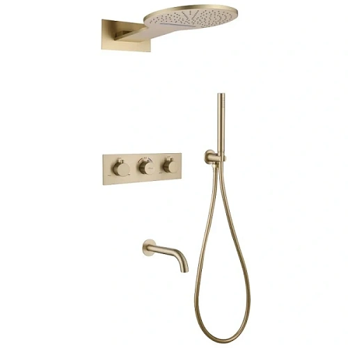 Душевой комплект Abber Wasser Kreis золото матовое - фото 4