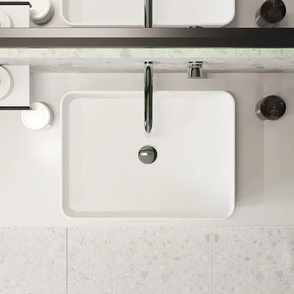 Раковина Aqueduto ESPIRAL 50 см белая матовая ESP0420 (детальная фотография), белые