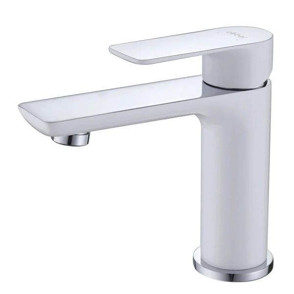 Смеситель для раковины Abber Weiss Insel белый-хром AF8010W (детальная фотография)