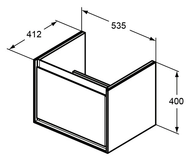 Тумба с раковиной подвесная Ideal Standard Connect Air E0846 53 см с 1-м ящиком (детальная фотография), по запросу
