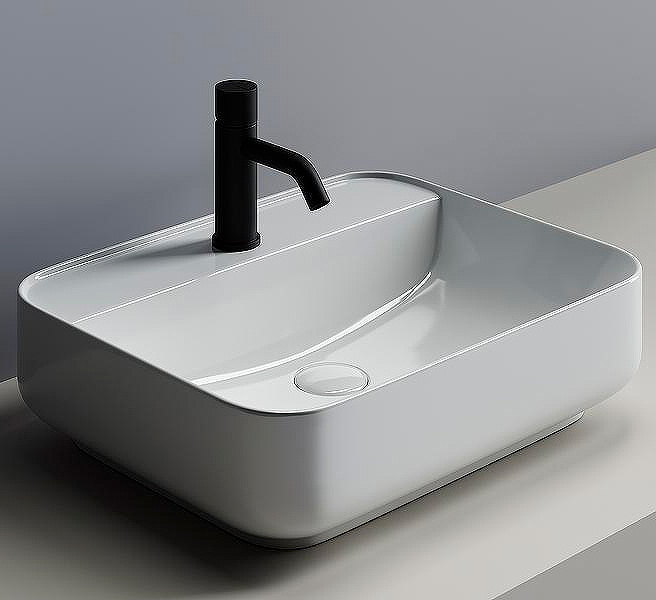 Раковина Ceramica Nova Element 50 см накладная CN5015 (детальная фотография), современные, hi-tech