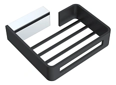 Мыльница Boheme Q черная/хром