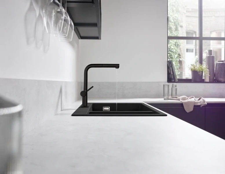 Смеситель для кухни Hansgrohe Talis M54 черный матовый 72808670 (детальная фотография), современные, hi-tech