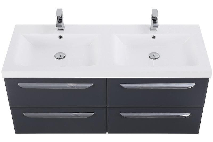 Тумба под раковину подвесная Cezares Eco 120 см grafito ECO-1200-4C-SO-2-GR-P (детальная фотография), подвесная, пристенная