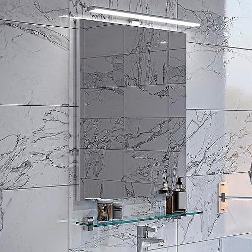 Зеркало с подсветкой Velvex Klaufs 60 см прямоугольное zkKLA.60-14 (детальная фотография), современные, hi-tech