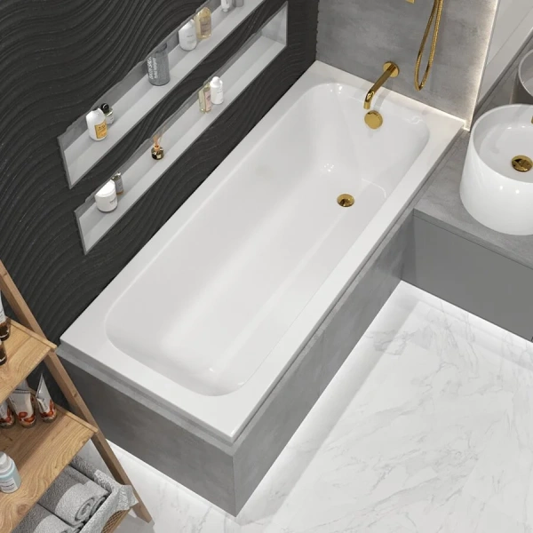 Ванна акриловая Whitecross Vibe 180 x 75 см, белый, 0105.180075.100 (детальная фотография), прямоугольные