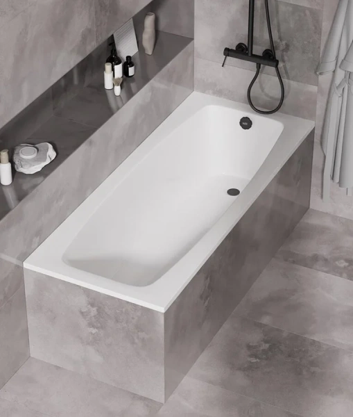 Ванна акриловая Alba Spa Valencia ВПР0070000100, 170 x 70 см, цвет белый (детальная фотография), современныe, hi-tech