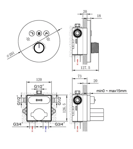 Душевой комплект Black&White Universe хром 7787 (детальная фотография), душевые комплекты, наборы