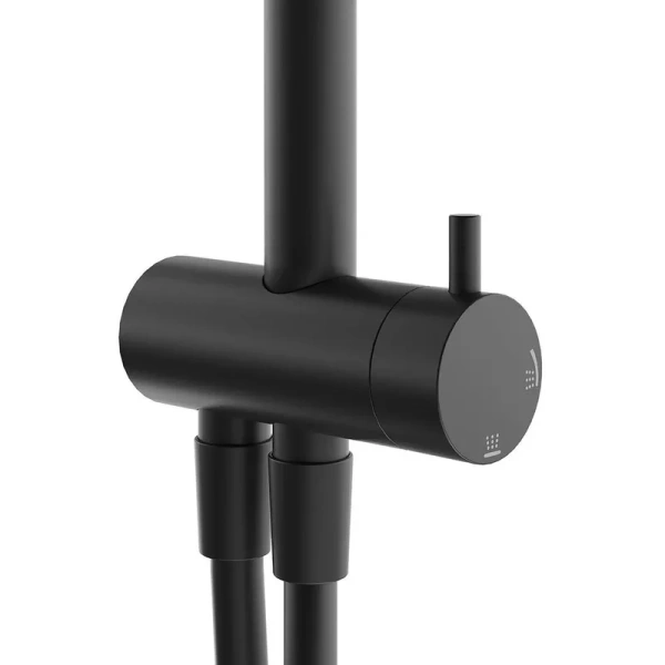 Душевая стойка Kerama Marazzi Fonte черный матовый FO.101.KM.BLK.M (детальная фотография), рычажные