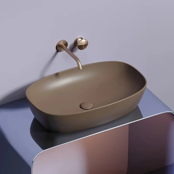 Раковина Ceramica Nova Element 60 см темно-коричневая CN6049MDB (детальная фотография), одинарные