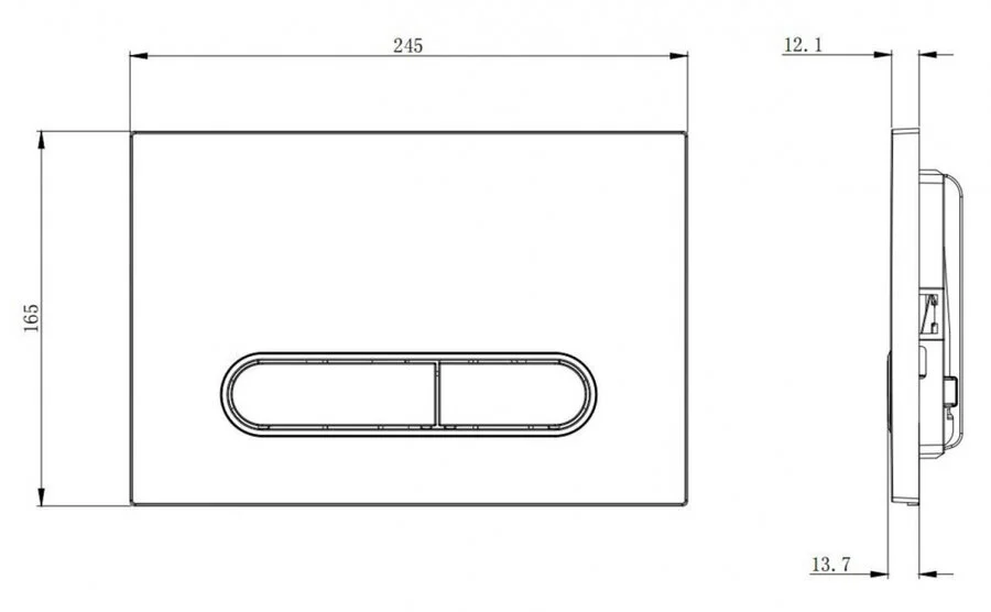 Клавиша смыва Boheme черная 667-B (детальная фотография), в наличии