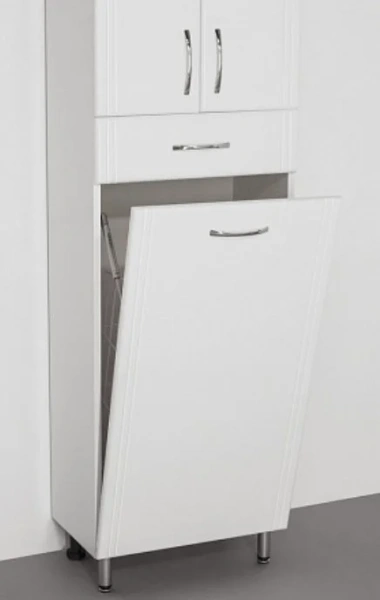 Шкаф-пенал напольный Style Line Эко Стандарт 48 см белый ЛС-00000249 (детальная фотография), пристенные, высокие