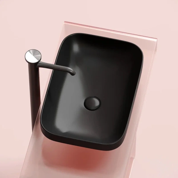 Раковина Ceramica Nova Element 50 см черная матовая CN6055MB (детальная фотография), одинарные